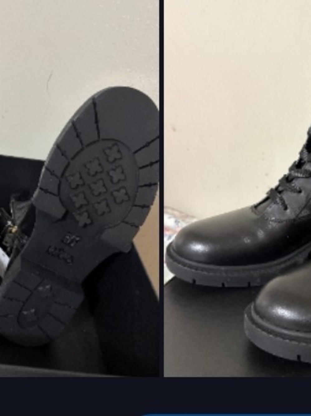 Coach Black Women's Lace-Up Combat Boots